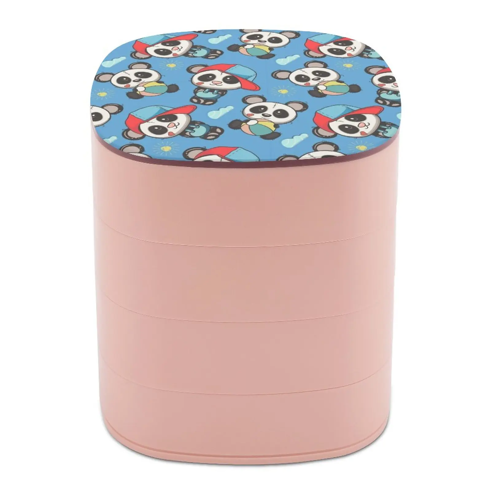 Игровая коробка для хранения ювелирных изделий панда: синий бесшовный узор новая