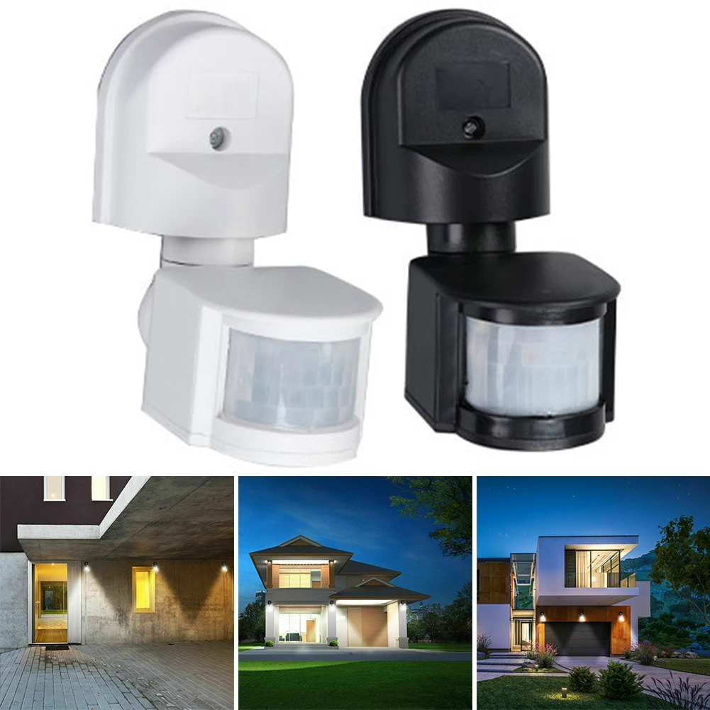 

85-265V 180 Degree Outdoor IP44 Security PIR Infrared Automatic Motion Sensor Detector Movement Light Switch Max 10M Household