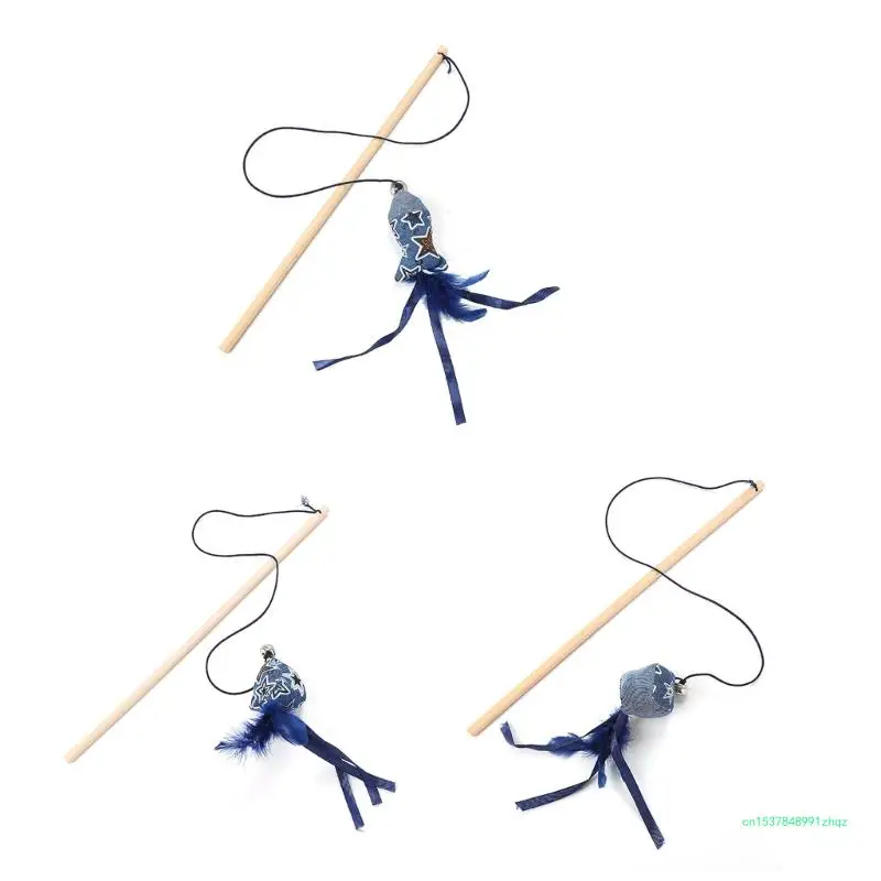 

Cat Teaser Toy Скука Cat FishingPole FeatherWand Kitten Крытая охотничья игрушка