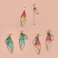 womens earrings new alloy butterfly earrings womens luxury jewelry long fringed earrings for women korean fashion accessories