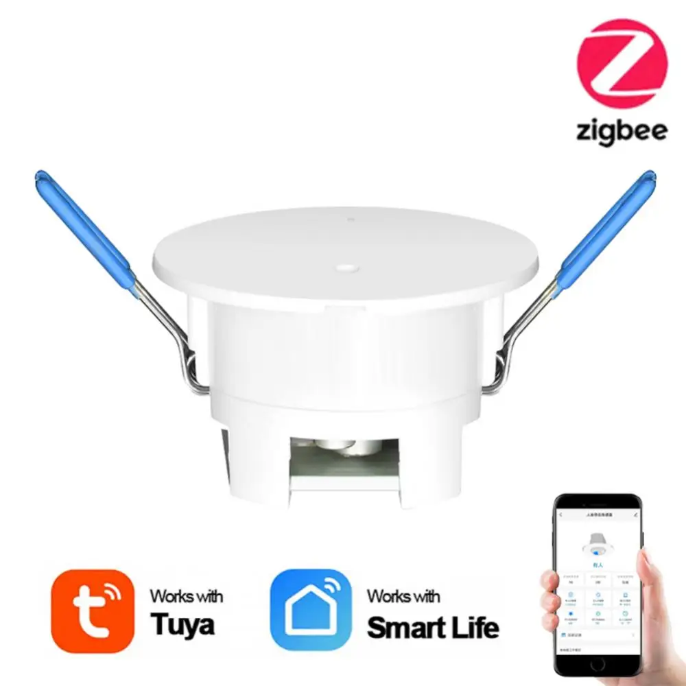 

Aubess Tuya Smart ZigBee Smart Ceiling-mounted Human Presence Sensor Body PIR Transducer Infrared Sensor Detector Home Security