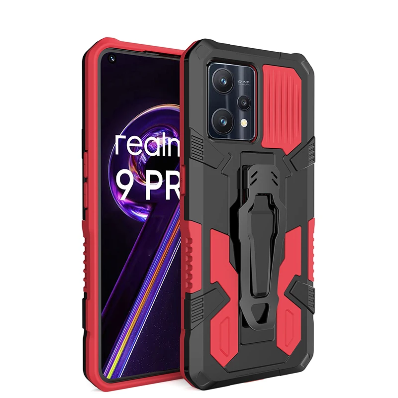 Чехол для Realme 7 Pro бронированный чехол телефона с магнитным металлическим зажимом