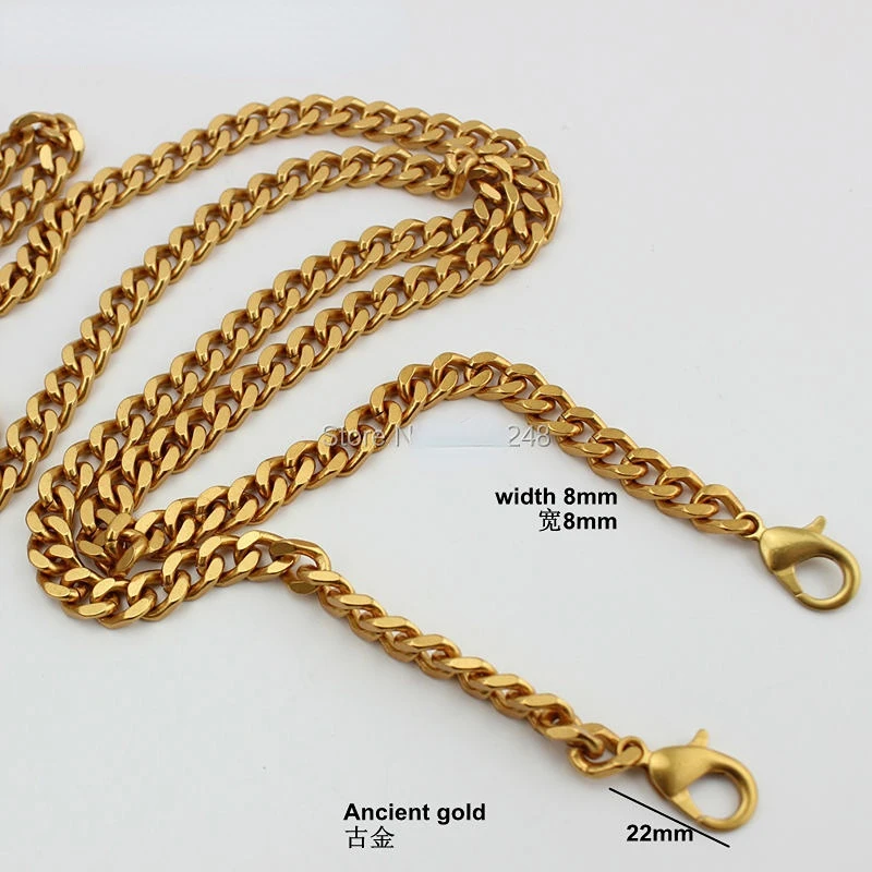5pcs 4colors Bag chain 8mm metal  children bag with shoulder strap hardware accessories