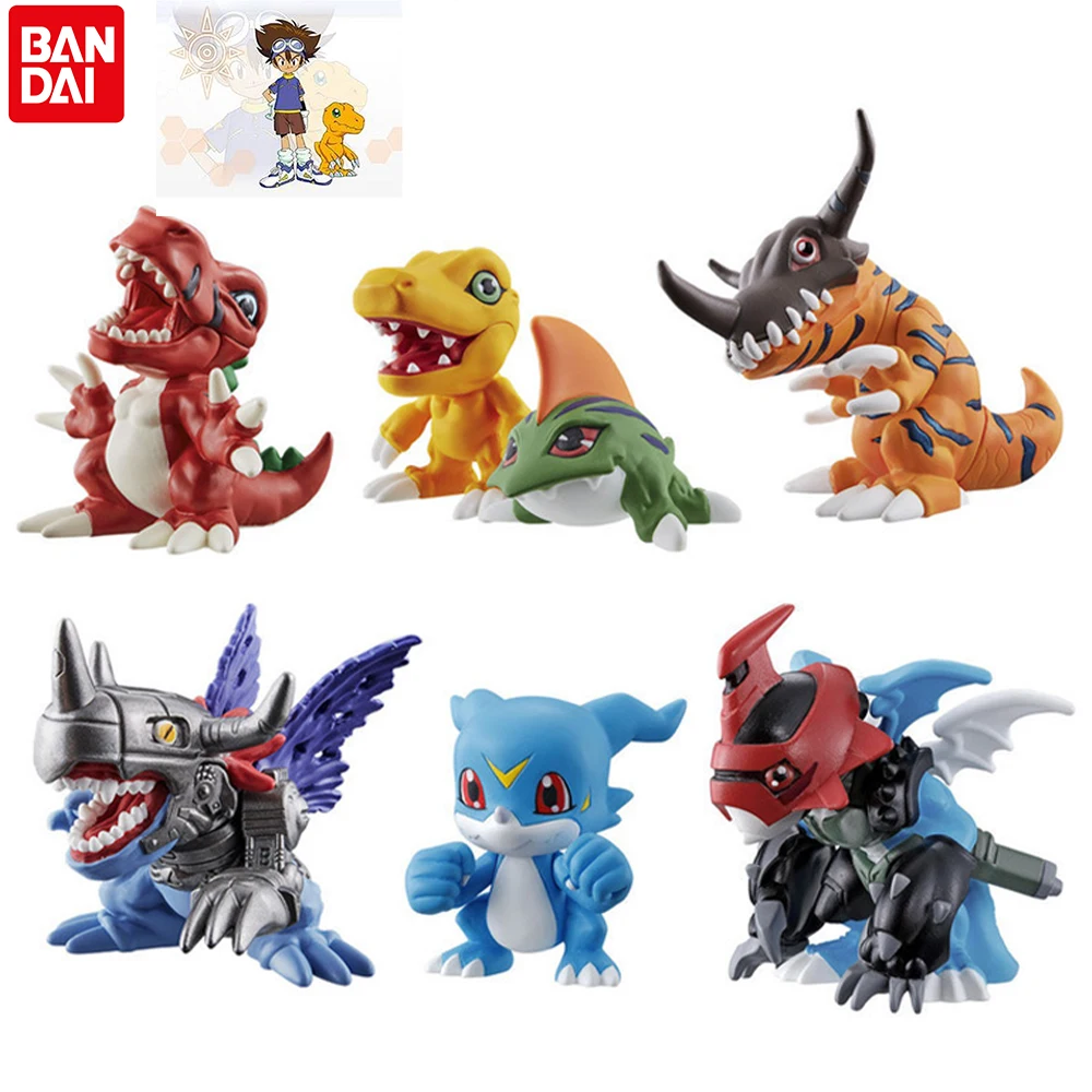 

BANDAI Shodo Shokugan Digimon Adventure Agumon V-mon Greymon Paildramon Anime Action Model Figurals Brinquedos Toys