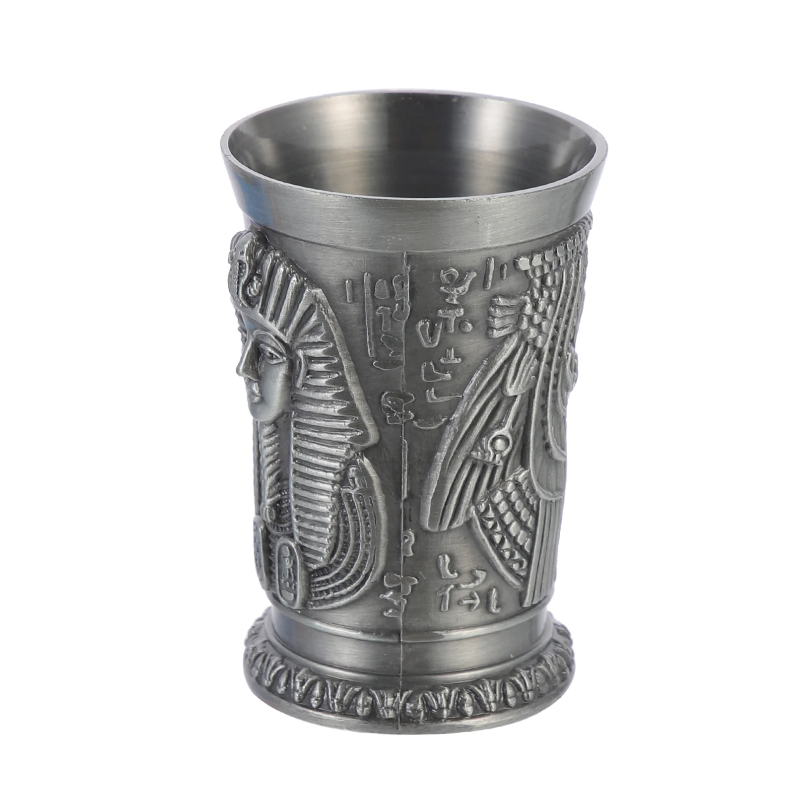 

Cup Vintage Goblet Metal Drinking Shot Glasses Embossed Water Chalice Cups Beverage Whiskey Retro Egypt Champagne Egyptian Beer