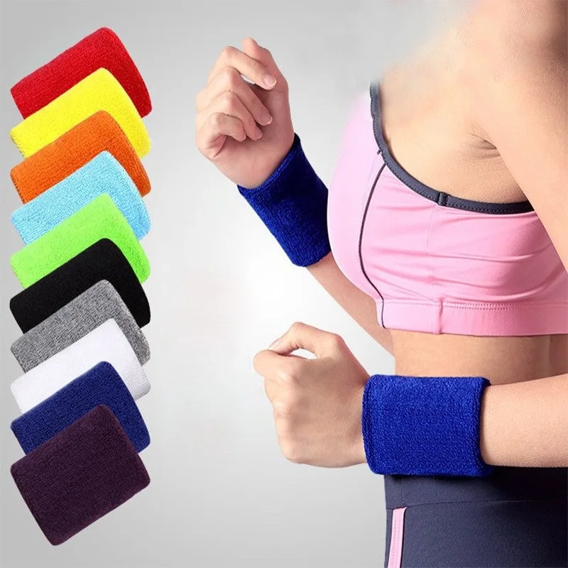 

Sports Sweatband Wristband Wristband Color Cotton Unisex Running Badminton Basketball Strap Terry Cloth Sweatband