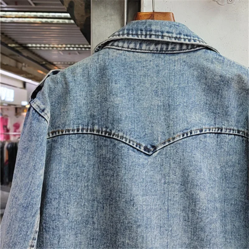 Тяжелые рабочие бриллианты с заклепками и большими карманами джинсовые куртки