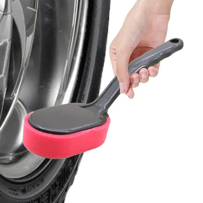 

Car Sponge Brush Tire Dressing Applicator Pad With Long Handle Tire Shine Applicator Water Absorption Tire Dressing Applicator