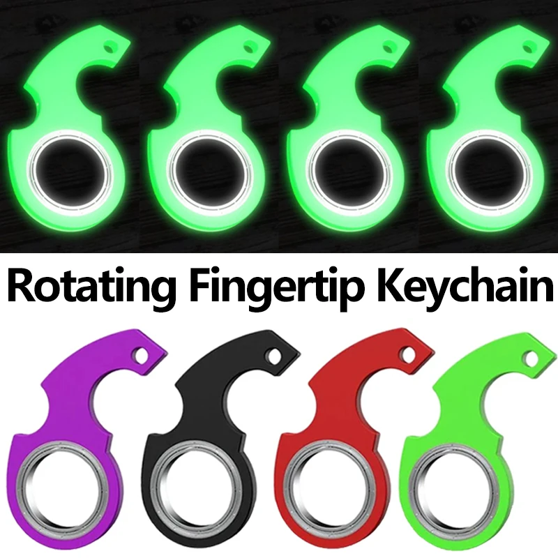 

Creative Keychain Fidget Spinner Anxiety Stress Relief Toys Revolve Cool Keyring Relieving Boredom Birthday Gift for Adults Kids