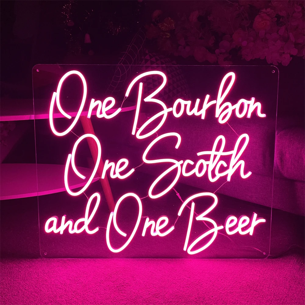 Custom Bar Neon Sign Neon Light Glowing Signs LED Light Whisky Scotch Beer Signboard For Pub Shop Studio Wall Room Decor
