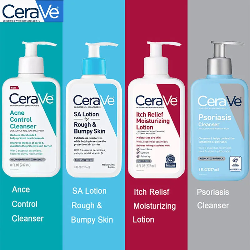 

CeraVe Foam Facial Cleanser & Hydrating Body Lotion Salicylic Acid Amino Acid Whitening Moisturizing Foaming Cleanser Oily & Dry
