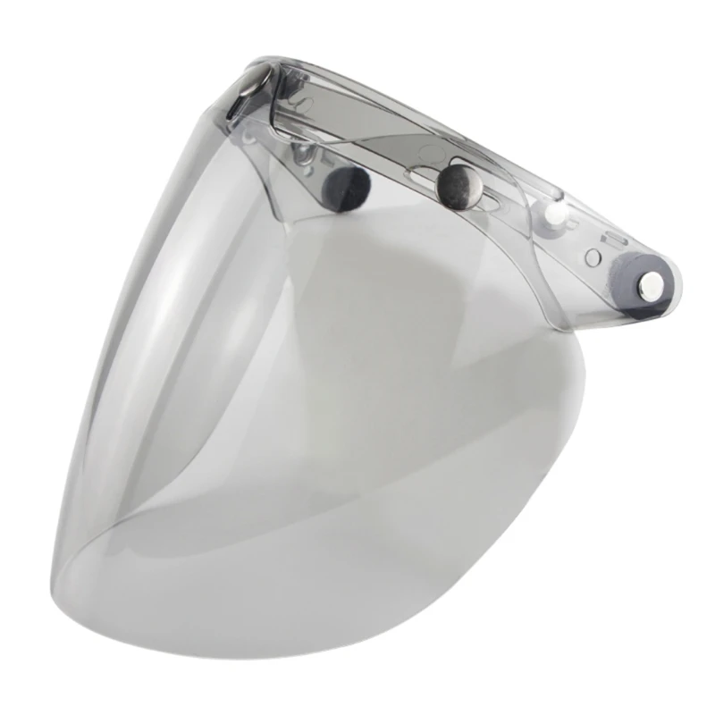 

Универсальный 3-Snap Open Face Bubble Shield Visor Аксессуары для мотоциклетного шлема для защиты от царапин и УФ-защиты H9EE