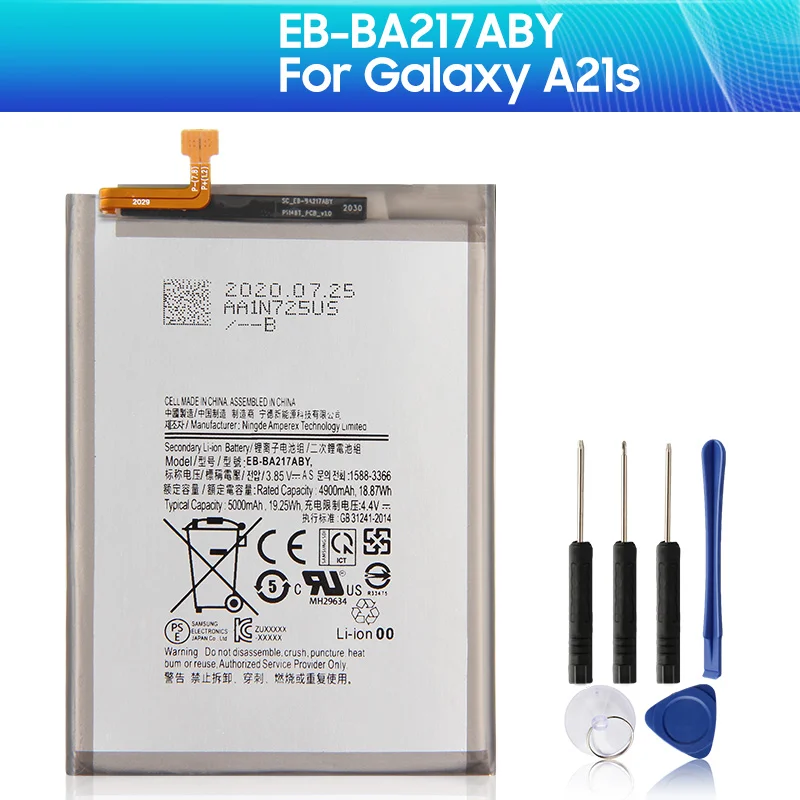 Batteria del telefono EB-BA217ABY per Samsung Galaxy A21s batteria di ricambio 5000mAh CN (origine) batteria di ricambio