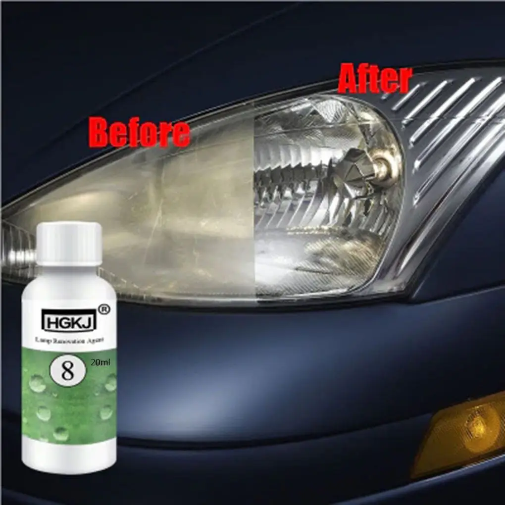 

HGKJ-8 Car Headlight Headlamp Cleaner Renewer Renovation Scratch Repair Lens Side Mirror Polish 20ml
