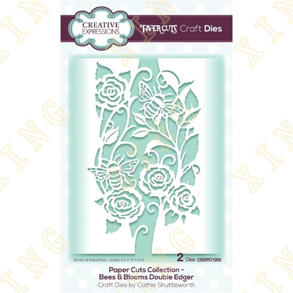 

Bees Blooms Metal Cutting Dies Scrapbook Diary Decoration Stencil Embossing Template Diy Greeting Card Handmade 2022 New Arrival