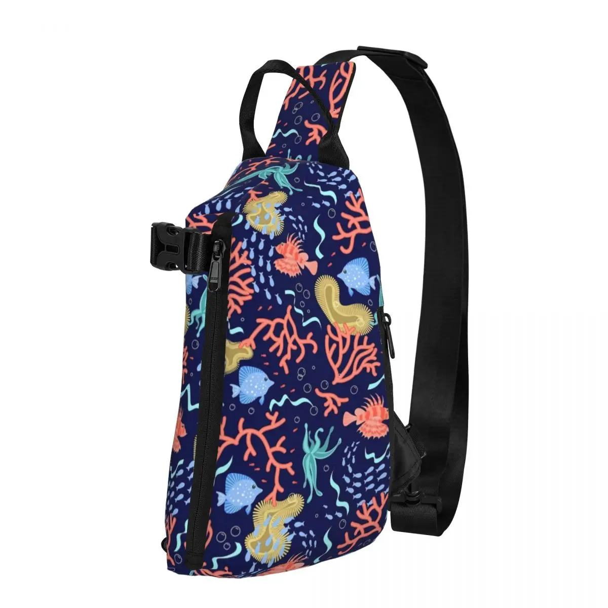 

Тропические морские нагрудные сумки для мужчин, с рисунком под водой, женская маленькая дорожная сумка для телефона, сумки-слинги для рыбалки