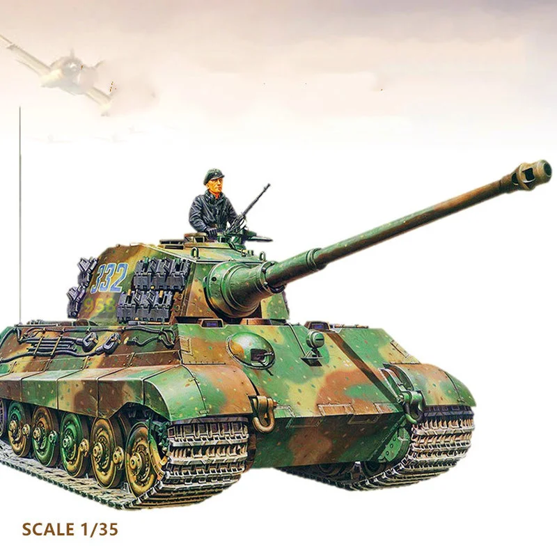 

NXS 1/35 German Tiger King Heavy Tank Model Resin Model Kit Resin Military Model Assembled Model