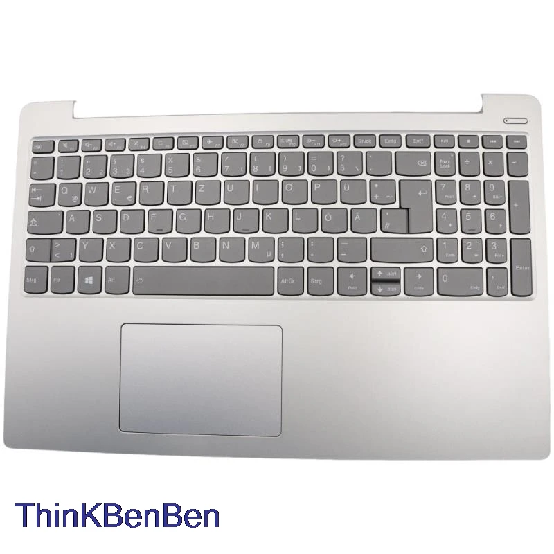 DE немецкая платиновая серая клавиатура верхний корпус подставка для рук Lenovo Ideapad