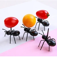 food grade 12pcs creative ant fork for fruit dessert cake toothpick safety environmental protection funny fruit toothpick
