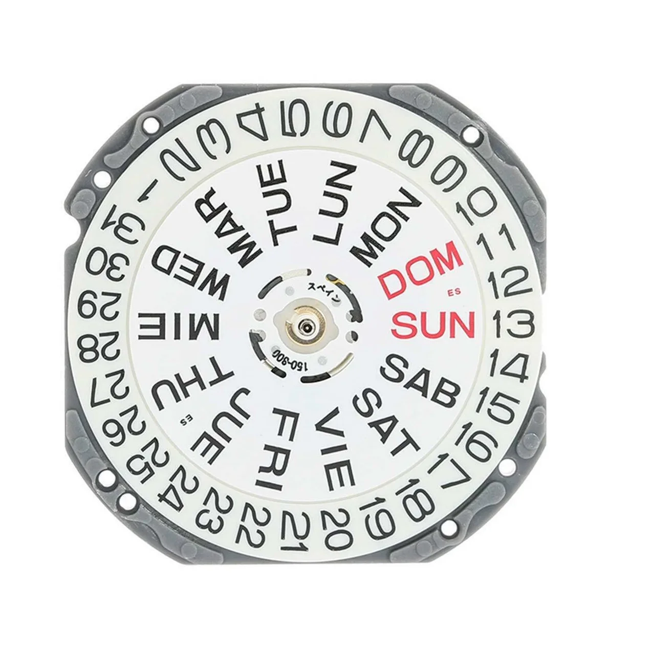 

3 Hands Dual Calendar Quartz Watch Movement With Battery Day & Date at 3 Replacement Parts For Hattori VJ43 Movement Accessories