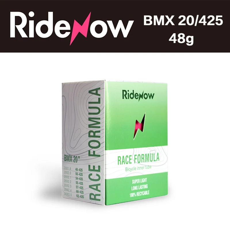 

RideNow Ultralight BMX Bike Inner Tube 18/20 Inch TPU Inner Tire 45mm Length French Valve 18/20x1.9-2.5 Inch Super Light Tube