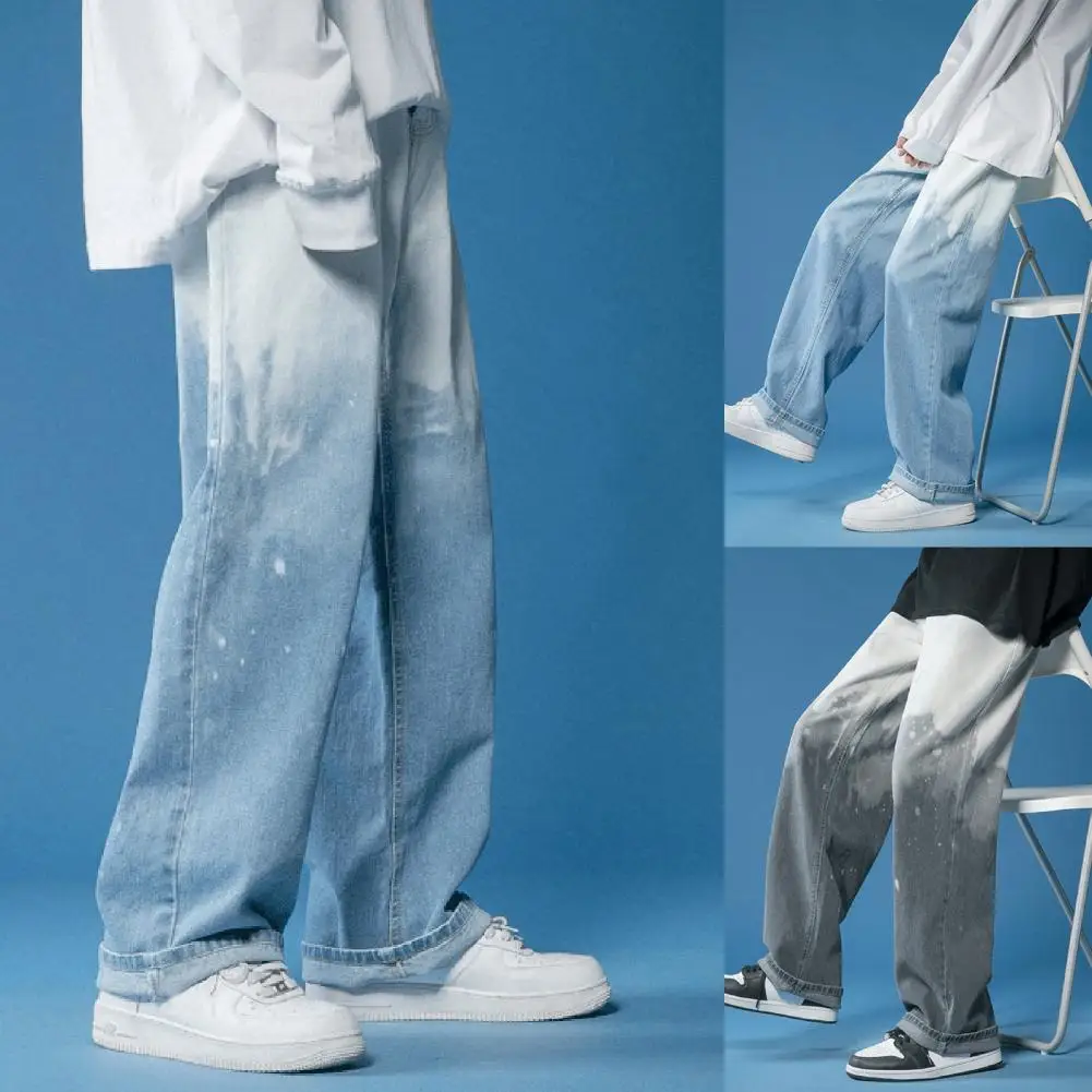 

Trousers Wear-resistant Comfy Long Hip Hop Style Youthful Men Jeans Jeans Dating Pants