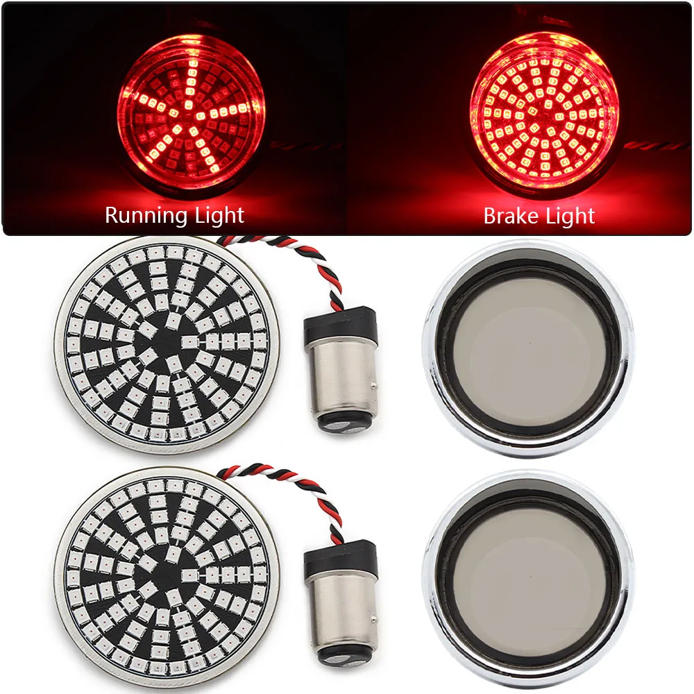 

Motorcycle 2" 1157 LED Turn Signal Indicator Blinker Light Red For Harley Road King Sportster 883 Dyna Softail FLSTF CVO