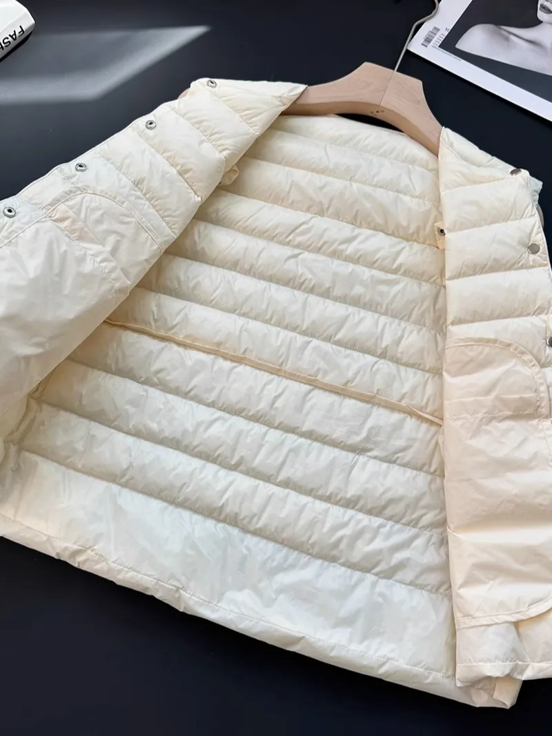 Amazing Quali! Easy to Wear Non-Diamond Velvet Way of Dressing Stacked Inner wear 95 White Goose Down down Vest