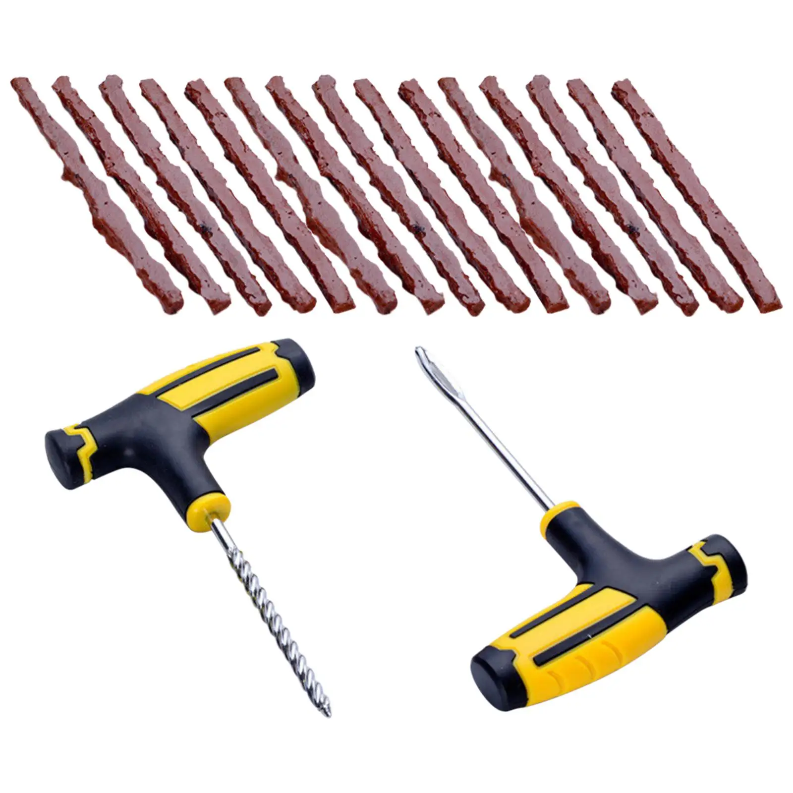 

Tire Repair Kit Universal with 15x Rubber Strip Fit for Motorcycle Tractor