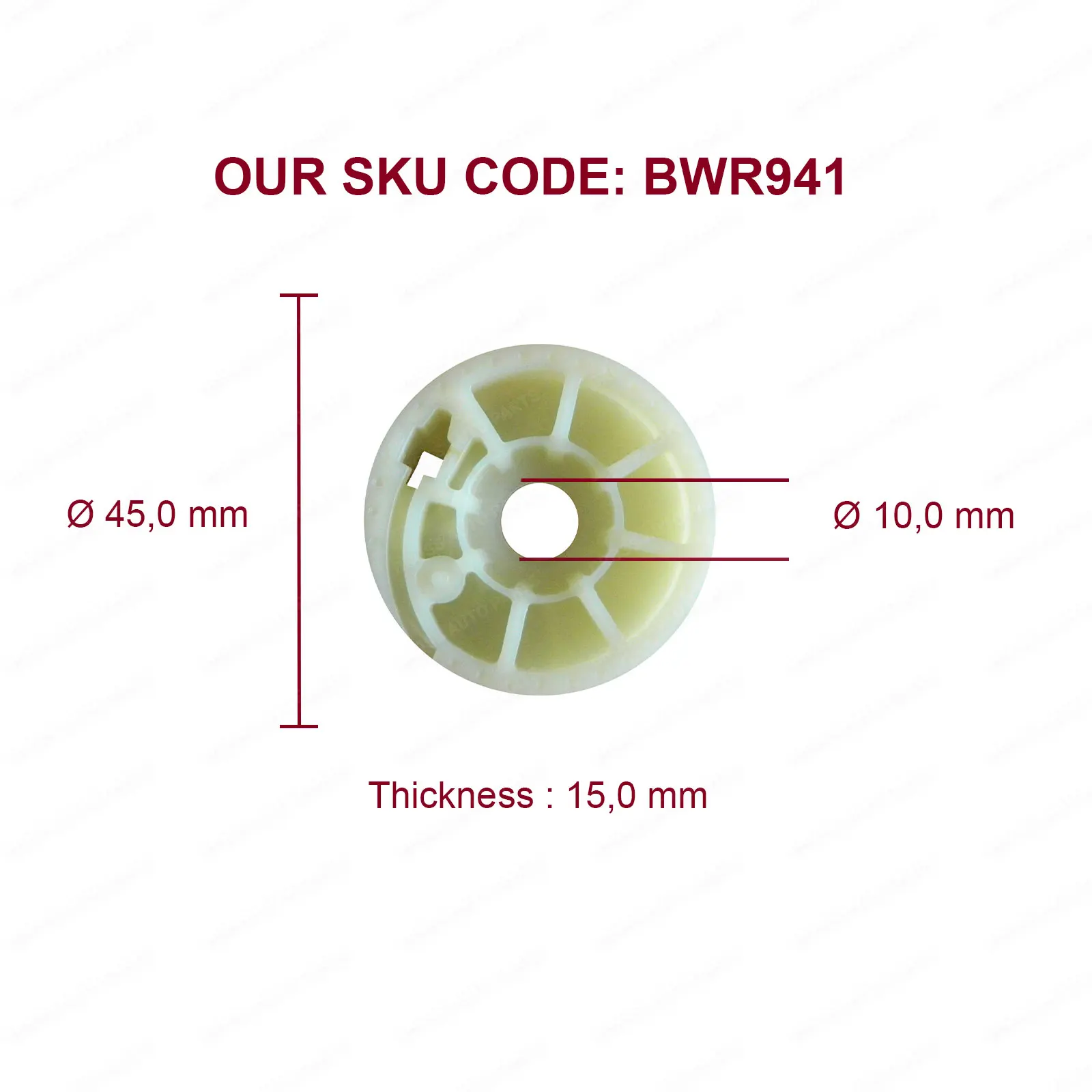 Bross Auto Parts BWR941 Electrical Power Window Regulator Wheel Front left Door for Opel Astra 2010 - On Ship From Turkey |