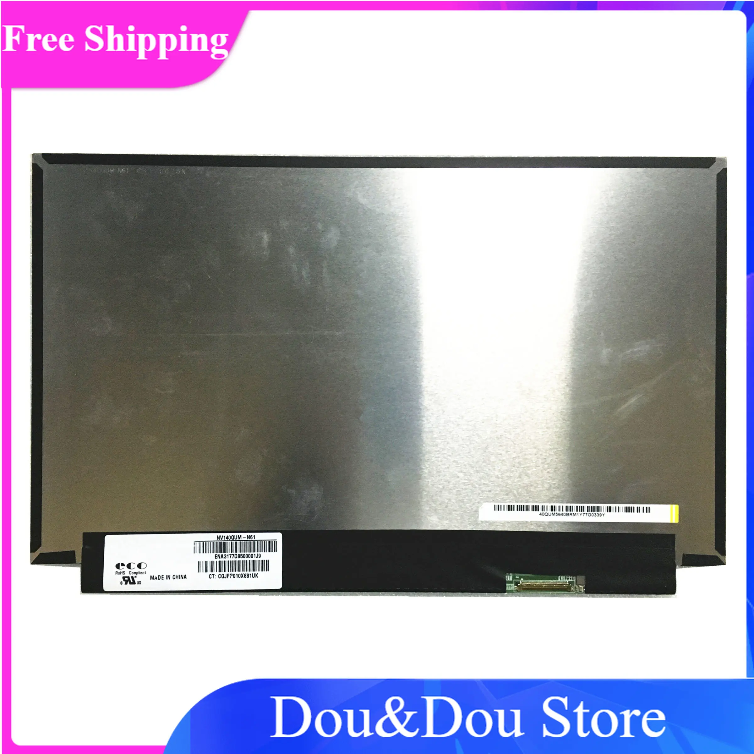 

NV140QUM-N61 14" 3840x2160 For 40 pins EDP Matte 71% NTSC Display with No Screw Holes LED LCD Screen