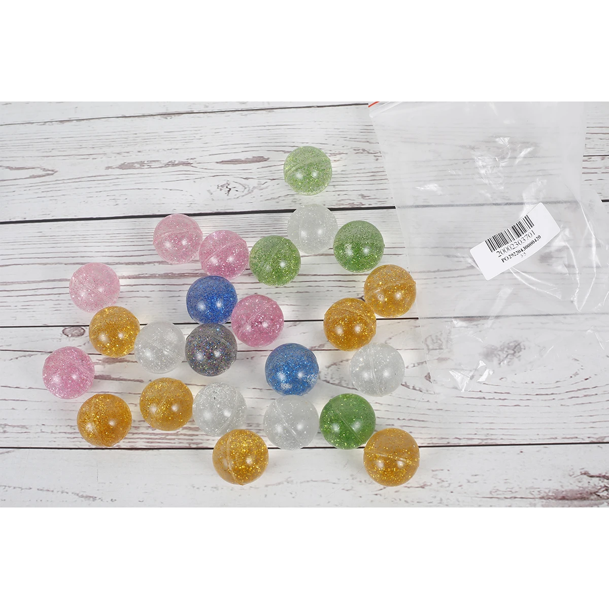 

24pcs Glitter Sensory Balls Sensory Stimulation 32mm Bouncy Balls High Elasticity Rubber Bouncing Balls Stress Relieve Glitter