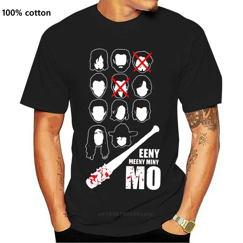 

New print T-shirt 2021 fashion Slim Fit T-Shirt Men O-Neck Tees The Walking Dead fan apparel Negan Eeny Miny Moe Lucille Bat T s