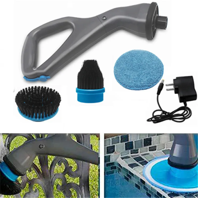 

FANHHUI Cordless Muscle Scrubber Electric Cleaning Brush with Brush Heads Bathroom Surface Bathtub Shower Tile Brush