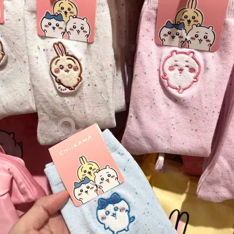 Симпатичные четырехсезонные носки Chikawas 3 пары Мультяшные Usagi средние Носки для