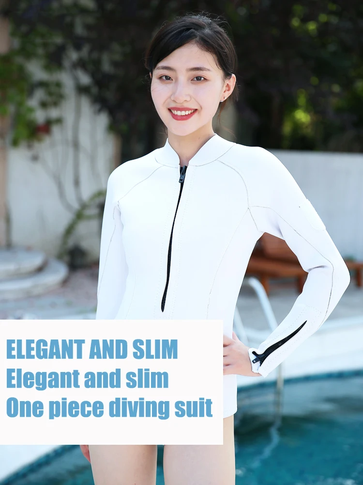 3mm swimsuit women sexy diving suit one-piece skinny free diving surfing jellyfish suit snorkeling equipment