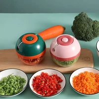 kitchen gadgets manual household mini vegetable cutter cooking machine pull rope minced meat minced vegetables garlic chili comp