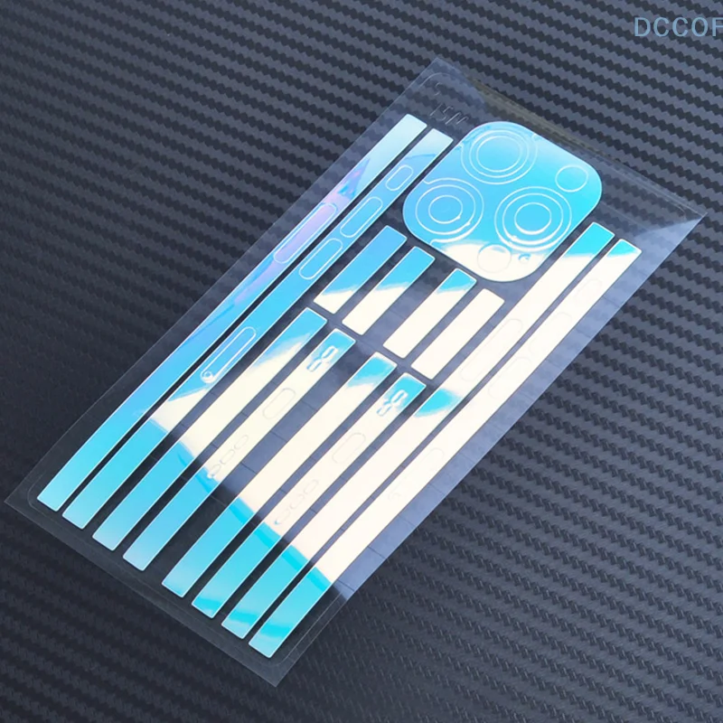 Светящаяся пленка с краями рамка телефона защитная наклейка для IPhone 15 14 13 12 Pro Max