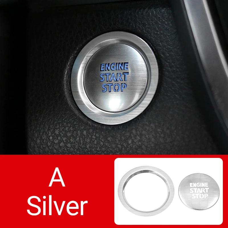 

Для Toyota RAV4 XA50 2019-2021 2022 2023 2024, гибридный алюминиевый двигатель автомобиля, кнопка запуска и остановки одним щелчком мыши, кольцевые крышки, круглые накладки