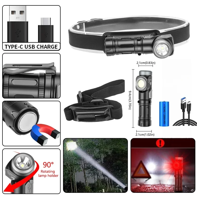 

Портативный водонепроницаемый фонарь COB из алюминия