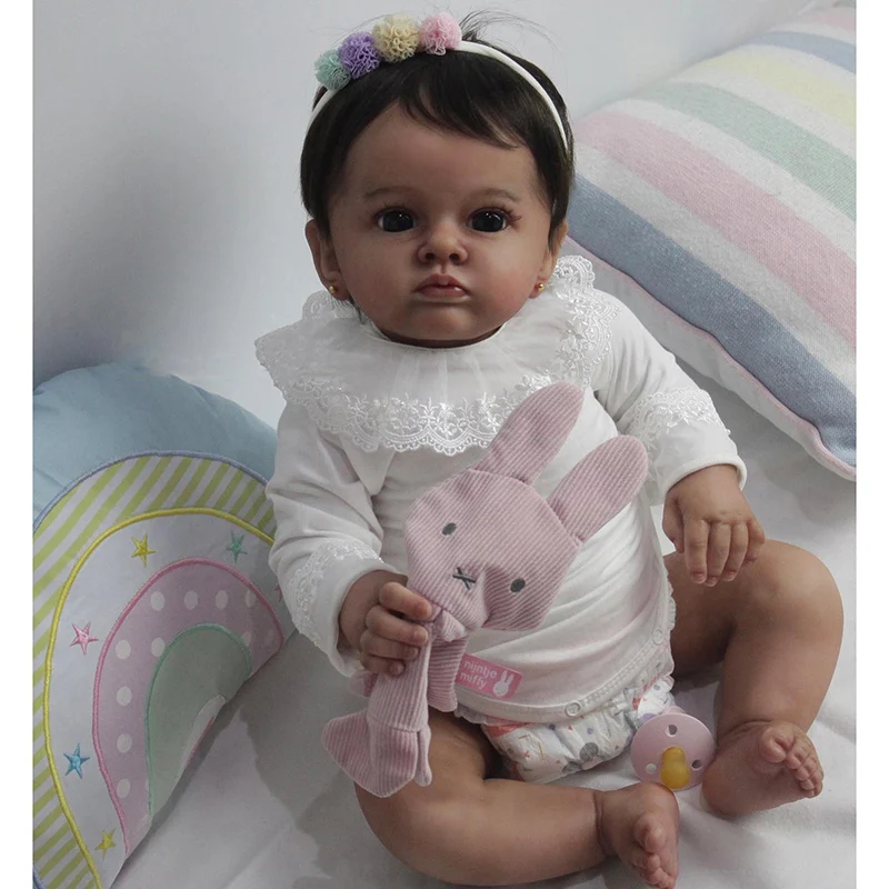 60CM Reborn Doll Tutti Toddler Girl with Genesis Paint High Quality 3D Skin Multiple Layers Painting Visible Vein