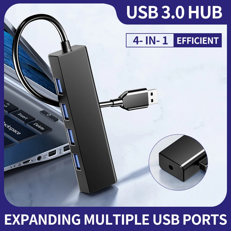 

SeenDa 4-Port USB Hub 3.0 USB Splitter for Laptop Ultra Slim Portable Data Hub Applicable for iMac Pro 4 in 1 USB HUB