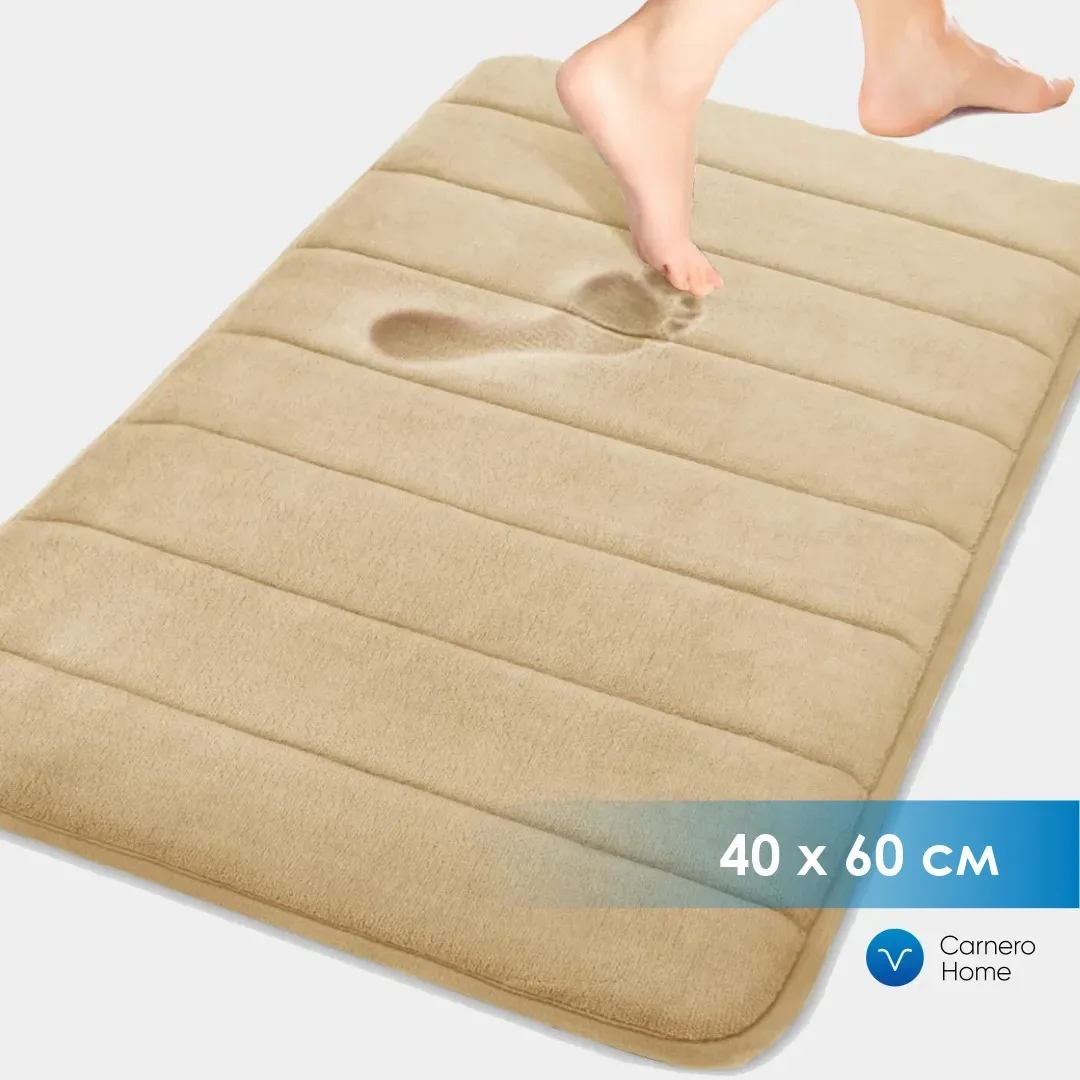 

40X60CM Soft Memory Foam Bathroom Horizontal Stripes Bath Mats Rug Non-slip Coral Fleece Mat Doormat Floor Carpet Cotton