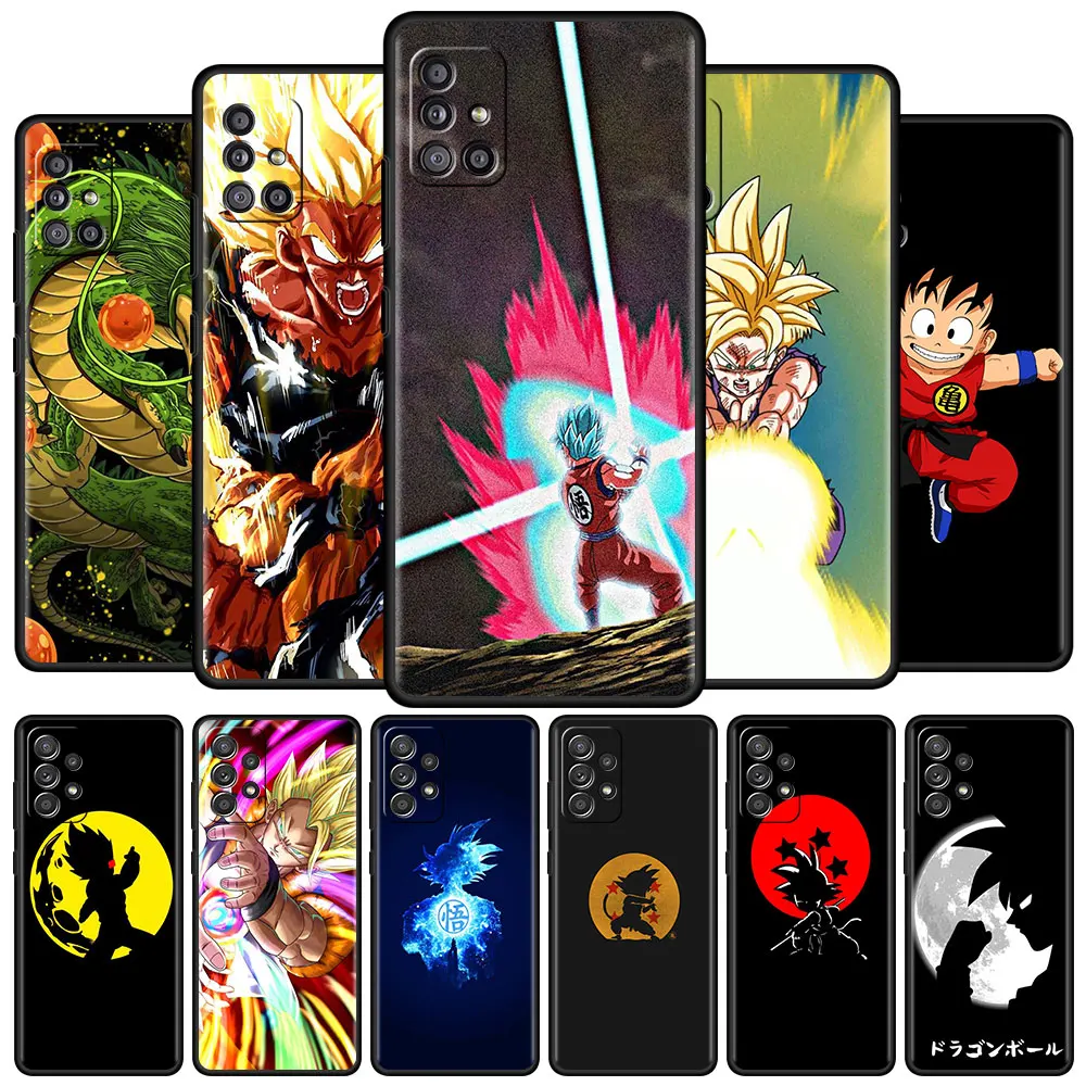 

Black Estuche Case For Samsung Galaxy A52 A51 A72 A71 A22 A12 A21s A50 SmartPhone A32 A02s A31 Celular Funda Shenlong Sun Wukong