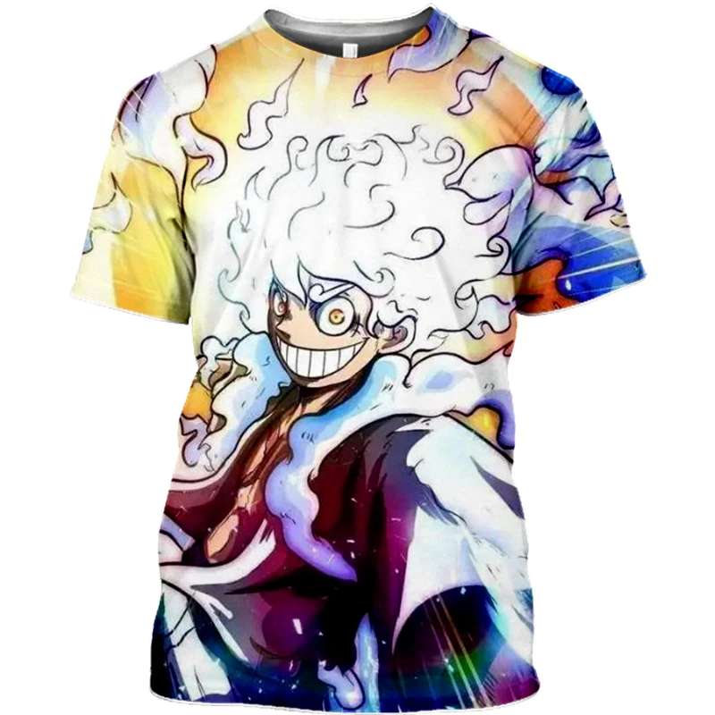 Luffy Joyboy Nika Gear 5 t-shirt da uomo Anime Manga One Piece Graphic T Shirt t-shirt Unisex New Casual 90s Streetwear T Shirt