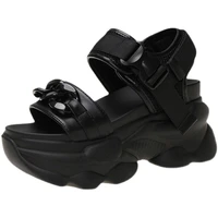 small sandals womens summer 2022 new platform wedge sports fairy style hidden heel platform roman shoes 9cm
