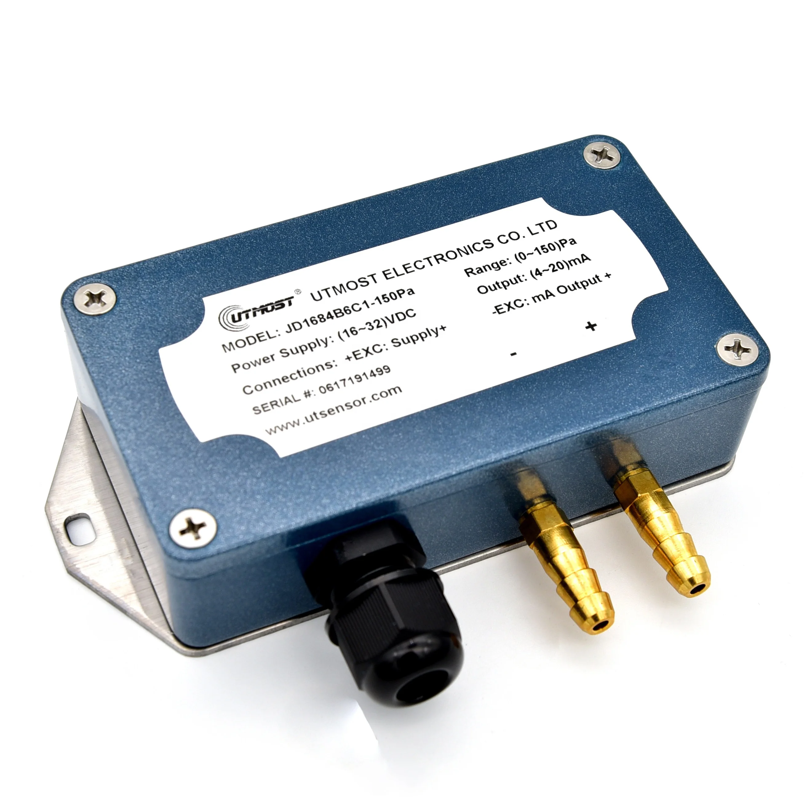 

factory supply capacitive 4-20mA 0-10V low differential air pressure sensor