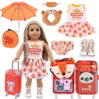 reborn doll clothes shoes suitcase accessories fits 18 inch american43cm baby newborn doll our generation toy for kid diy gifts