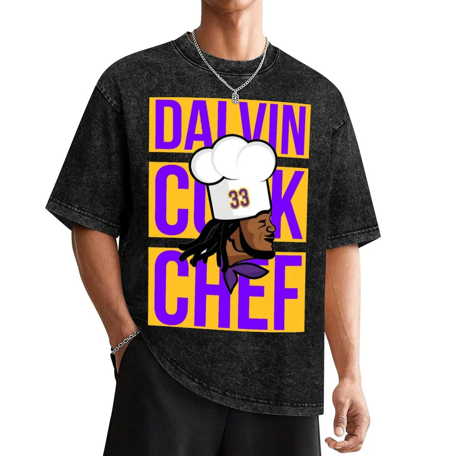Футболка Dalvin Cook Chef с графическим рисунком мужская футболка топы больших размеров