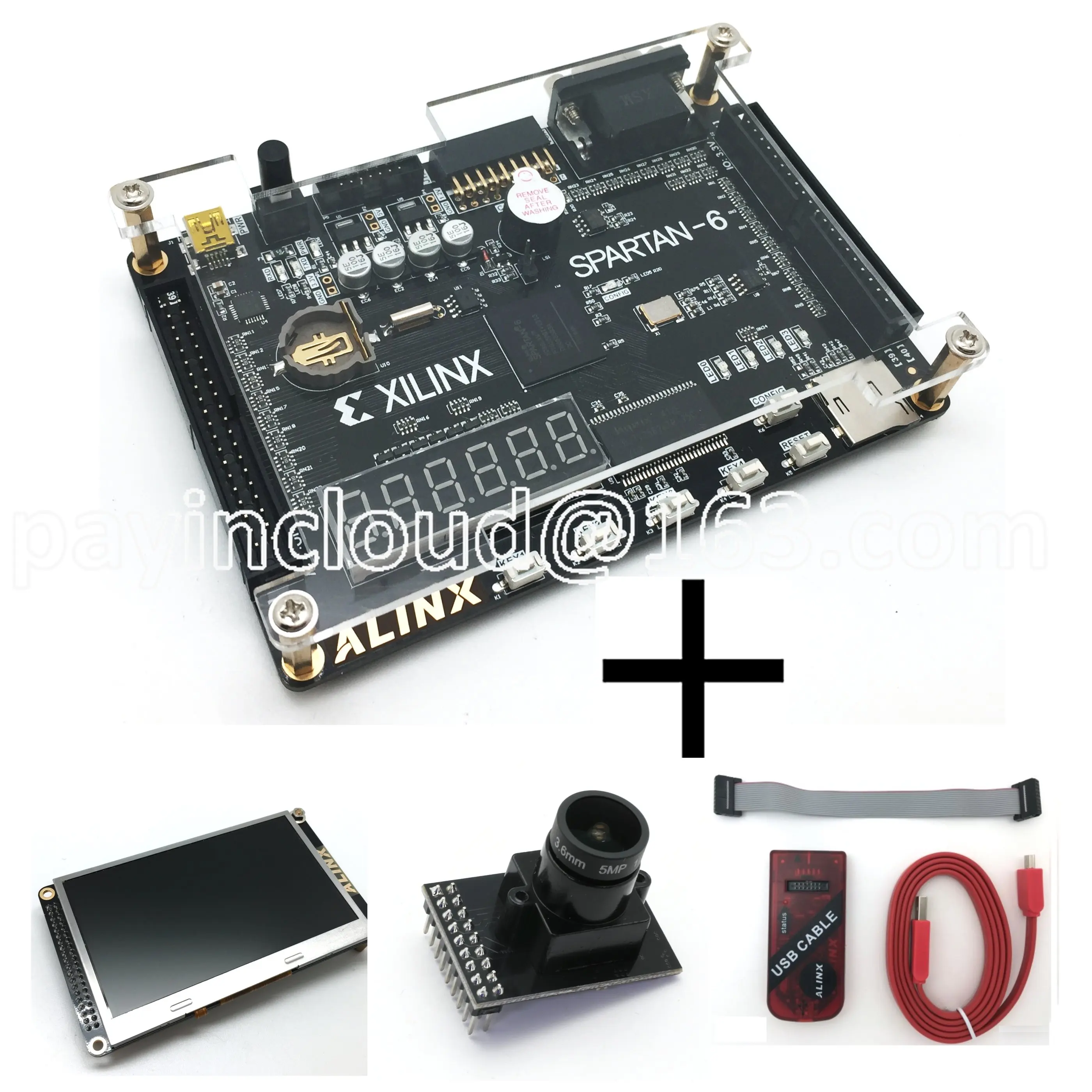 

XC7Z010 7000 7010 FPGA Development Board ARM 4Gbit DDR3 (Board +Program Downloader+ Camera/7 Inch LCD )